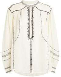 Isabel Marant - Organic Cotton Embroidered Pelson Blouse - Lyst