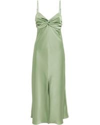 Claudie Pierlot - Satin Sleeveless Midi Dress - Lyst