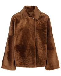 Max Mara Cluny Reversible Shearling Coat - Brown