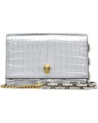 McQueen - Small Leather Skull Cross-Body Bag - Lyst