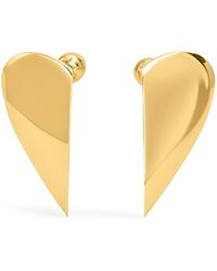 Alaïa - Brass Demi Le Coeur Earrings - Lyst