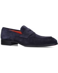 Santoni - Suede New Simon Penny Loafers - Lyst