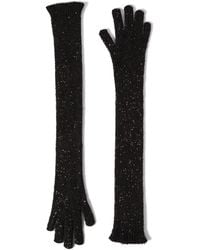 Brunello Cucinelli - Embellished Knitted Gloves - Lyst