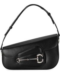 Gucci - Small Leather Asymmetric Horsebit 1955 Shoulder Bag - Lyst