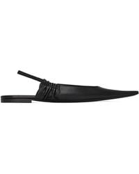 Saint Laurent - Leather Anne-Marie Slingback Flats - Lyst
