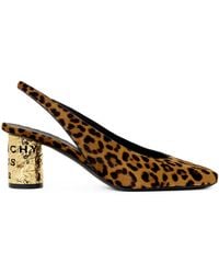 Givenchy - Calf Hair Leopard Print Tape Slingback Pumps 65 - Lyst