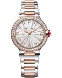 BVLGARI - Stainless Steel And Diamond Lvcea Watch - Lyst
