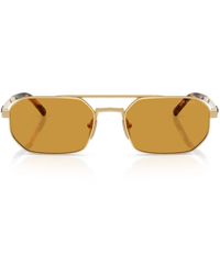 Prada - Metal Irregular Sunglasses - Lyst