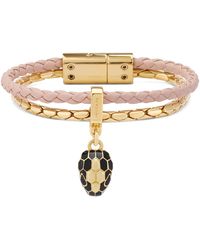 BVLGARI - Leather Serpenti Forever Bracelet - Lyst