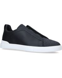 Zegna - Leather Triple Stitchtm Sneakers - Lyst