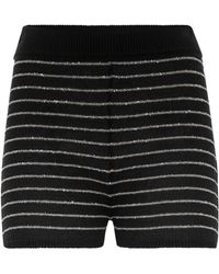 Brunello Cucinelli - Cotton-knit Striped Shorts - Lyst