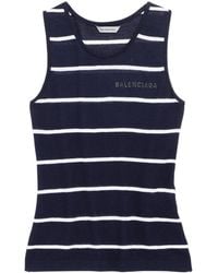 Balenciaga - Striped Tank Top - Lyst