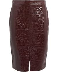 L'Agence - Faux Leather Violetta Pencil Skirt - Lyst