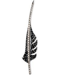 Tom Ford - Crystal-Embellished Feather Brooch - Lyst