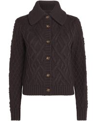 Emilia Wickstead - Wool Cable-Knit Barney Cardigan - Lyst