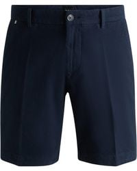 BOSS - Stretch Cotton Slim-Fit Shorts - Lyst