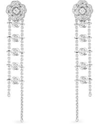 CHANEL - And Diamond Camélia Transformable Earrings - Lyst