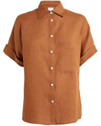 Eleventy - Linen Short-sleeve Shirt - Lyst