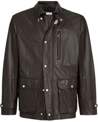 Brunello Cucinelli - Leather Field Jacket - Lyst