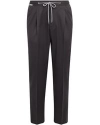 Corneliani - Virgin Wool Drawstring Trousers - Lyst