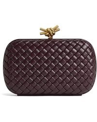 Bottega Veneta - Leather Knot Minaudiere Clutch Bag - Lyst