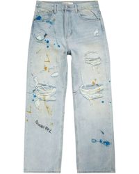 DOMREBEL - Painted Straight-leg Jeans - Lyst