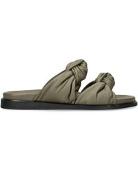 Dear Frances - Leather Tye Slides - Lyst