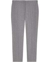 McQueen - Wool Cropped Cigarette Trousers - Lyst