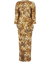 Burberry Sash Detail Spotted Maxi Dress - Natural