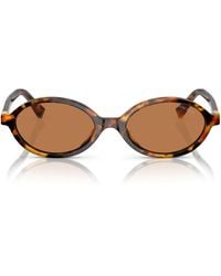 Miu Miu - Tortoiseshell 04Zs Sunglasses - Lyst