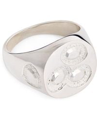 Bleue Burnham - Oval Chloroplast Impression Signet Ring - Lyst