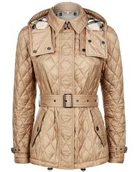Burberry Short Finsbridge Quilted Coat - Brown