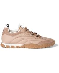 Miu Miu - Fabric-Suede Low-Top Sneakers - Lyst
