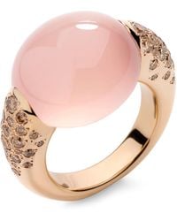 Pomellato - Rose, Diamond And Rose Quartz Iconica Ring - Lyst