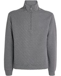 Emporio Armani - Jacquard Half Zip Pullover - Lyst