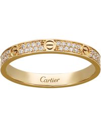 Cartier - Small Yellow Gold And Diamond Love Ring - Lyst