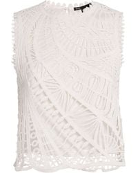 Maje - Crochet Sleeveless Crop Top - Lyst