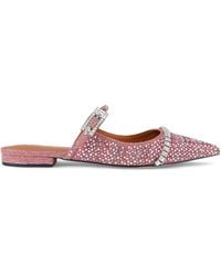 Kurt Geiger - Embellished Strass Flat Mules - Lyst