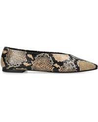Aeyde - Snakeskin-Effect Leather Betty Ballet Flats - Lyst