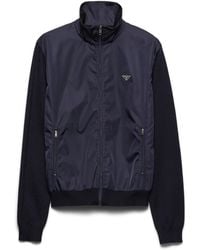 Prada - Superfine Wool Zip-Up Bomber Jacket - Lyst