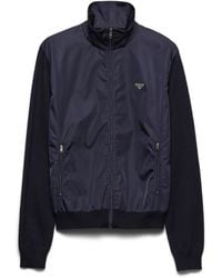 Prada - Superfine Wool Zip-Up Bomber Jacket - Lyst