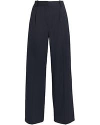 Maje - Wool-Blend Pinstripe Wide-Leg Trousers - Lyst