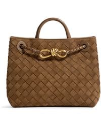Bottega Veneta - Medium Suede Andiamo Shoulder Bag - Lyst