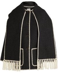 TOTEME - Embroidered Wool-blend Scarf Jacket - Lyst