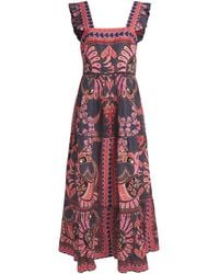 Lug Von Siga - Linen Sybill Midi Dress - Lyst