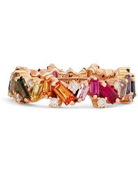 Suzanne Kalan - Diamond And Sapphire Frenzy Eternity Ring - Lyst