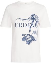 Erdem - Cotton Floral Print T-Shirt - Lyst