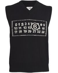 MM6 by Maison Martin Margiela - Wool-blend Numeric Knitted Vest - Lyst