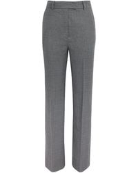Ganni - Wool-Blend Straight Trousers - Lyst