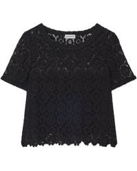 Burberry - Lace Floral Blouse - Lyst
